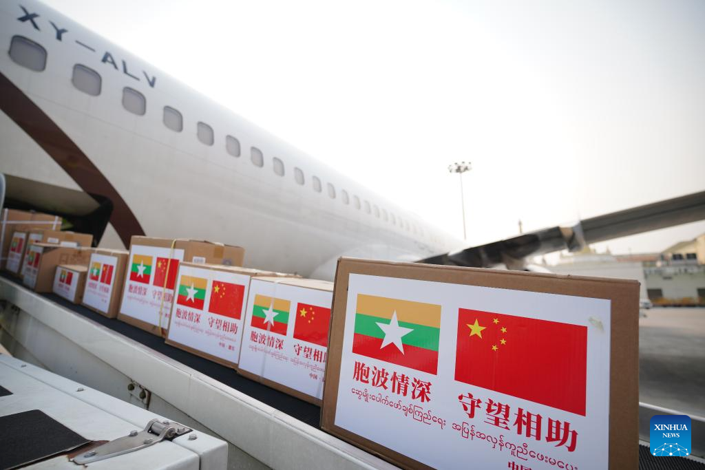 China's Yunnan donates medical supplies to support earthquake relief work in Myanmar