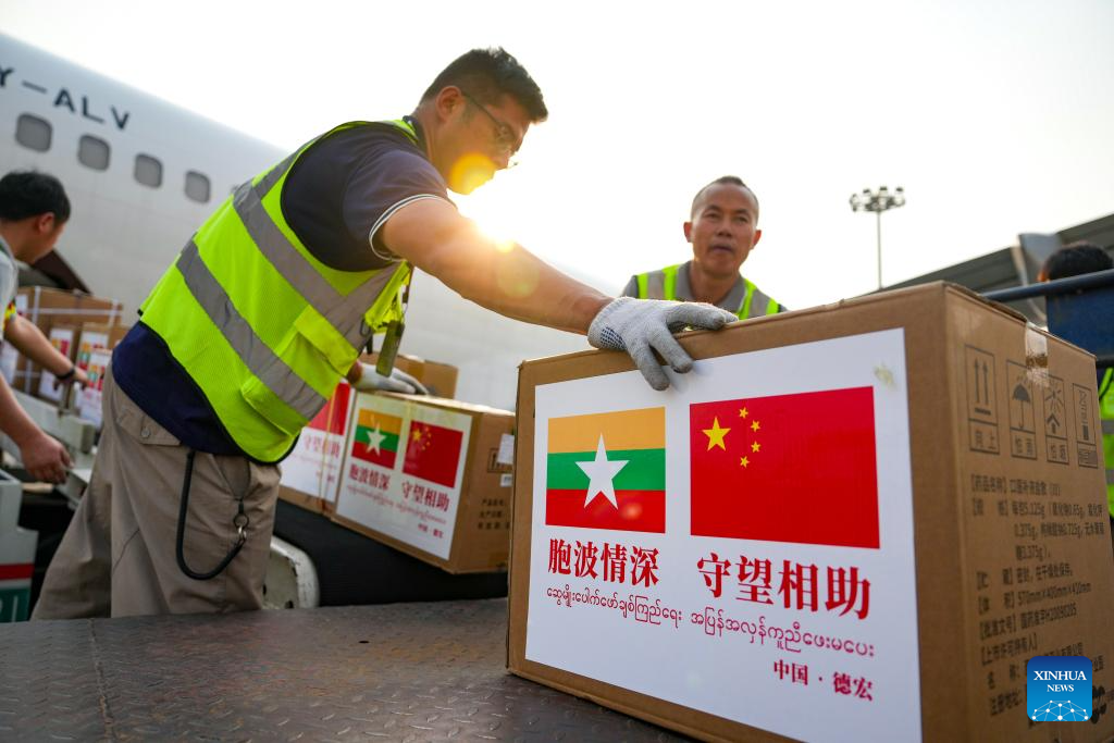 China's Yunnan donates medical supplies to support earthquake relief work in Myanmar