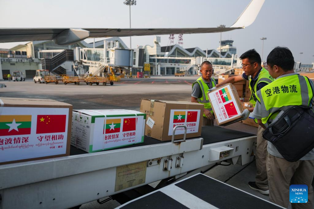 China's Yunnan donates medical supplies to support earthquake relief work in Myanmar