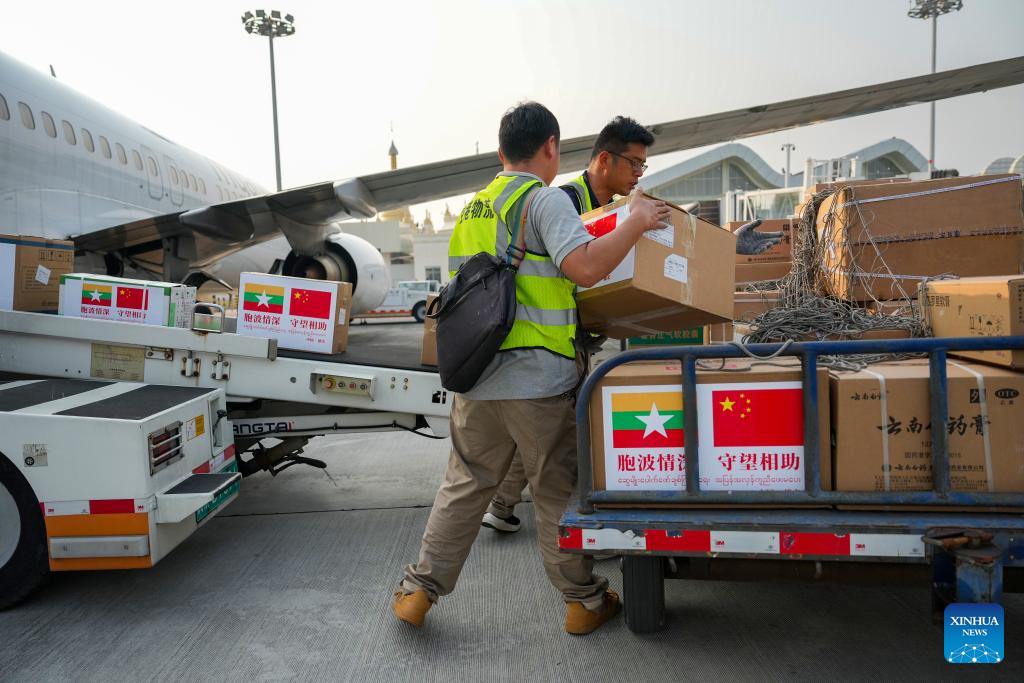 China's Yunnan donates medical supplies to support earthquake relief work in Myanmar