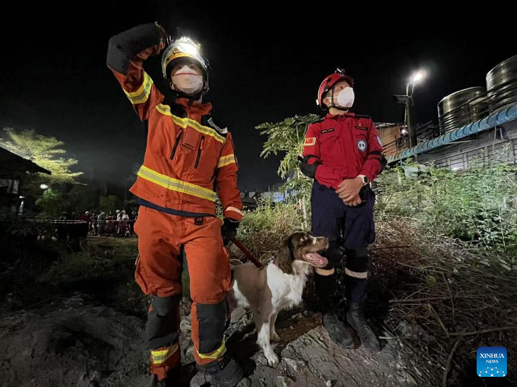 Chinese rescuers extricate survivor trapped for 125 hours in Myanmar's Mandalay