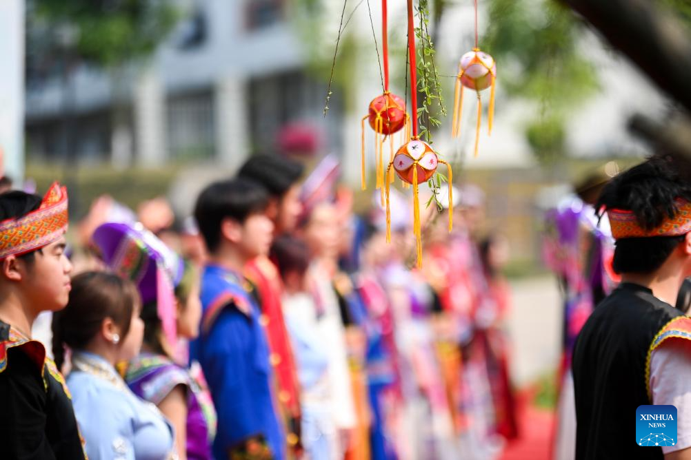 Embroidered balls carry profound folk heritage in China's Guangxi