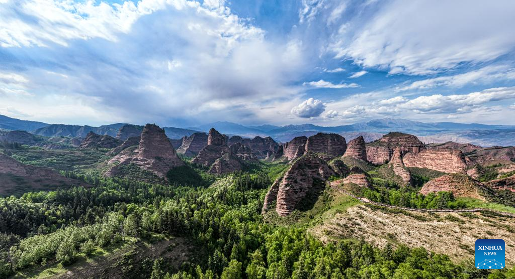 View of Kanbula National Geopark in China's Qinghai