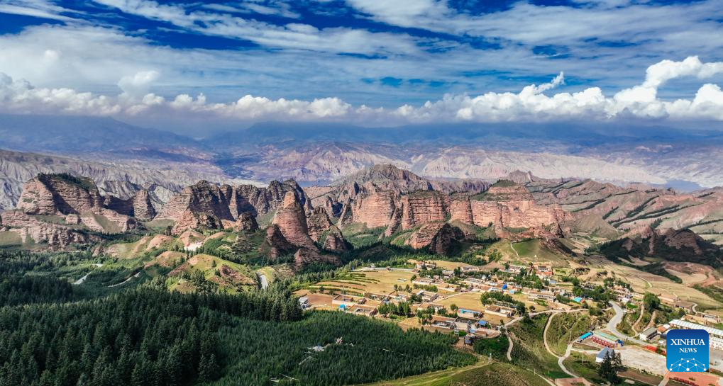 View of Kanbula National Geopark in China's Qinghai