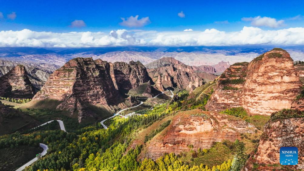 View of Kanbula National Geopark in China's Qinghai