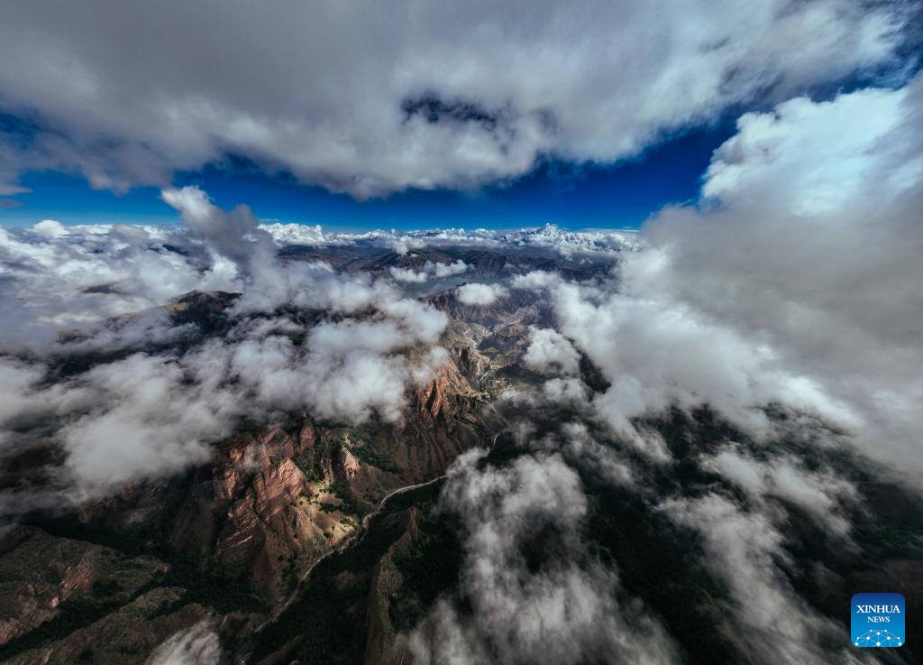 View of Kanbula National Geopark in China's Qinghai
