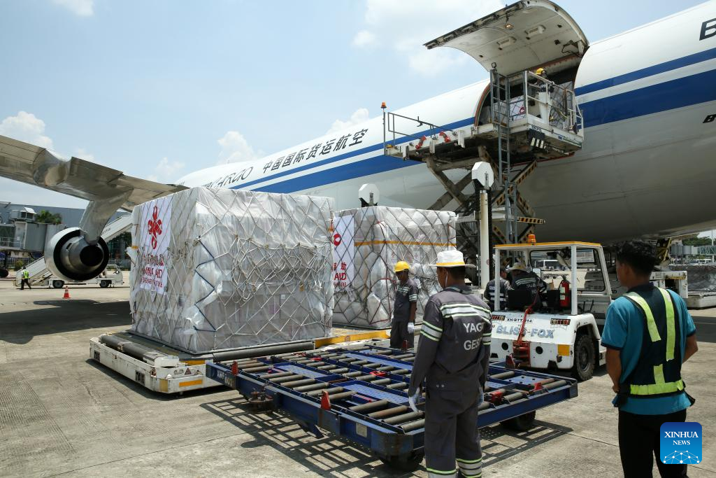 7th batch of emergency humanitarian aid supplies by Chinese gov't arrives in quake-hit Myanmar