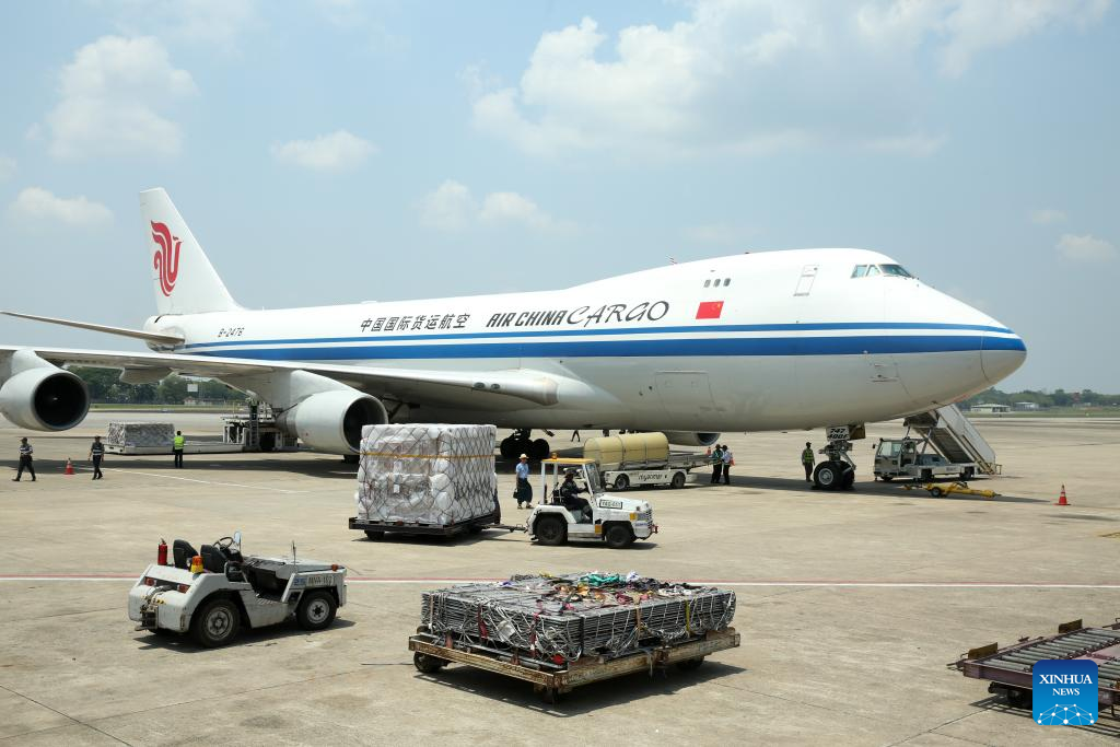 7th batch of emergency humanitarian aid supplies by Chinese gov't arrives in quake-hit Myanmar