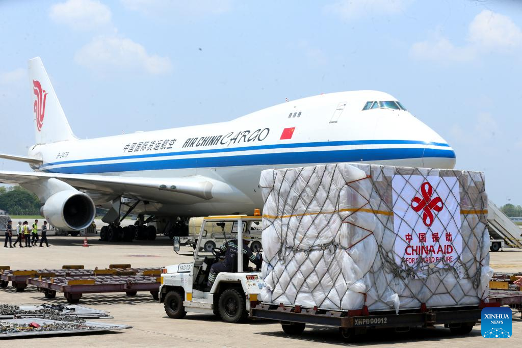 7th batch of emergency humanitarian aid supplies by Chinese gov't arrives in quake-hit Myanmar