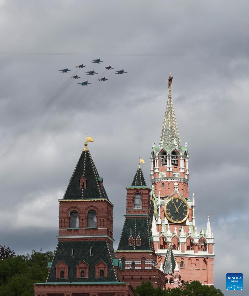 Rehearsal for Victory Day military parade held in Moscow