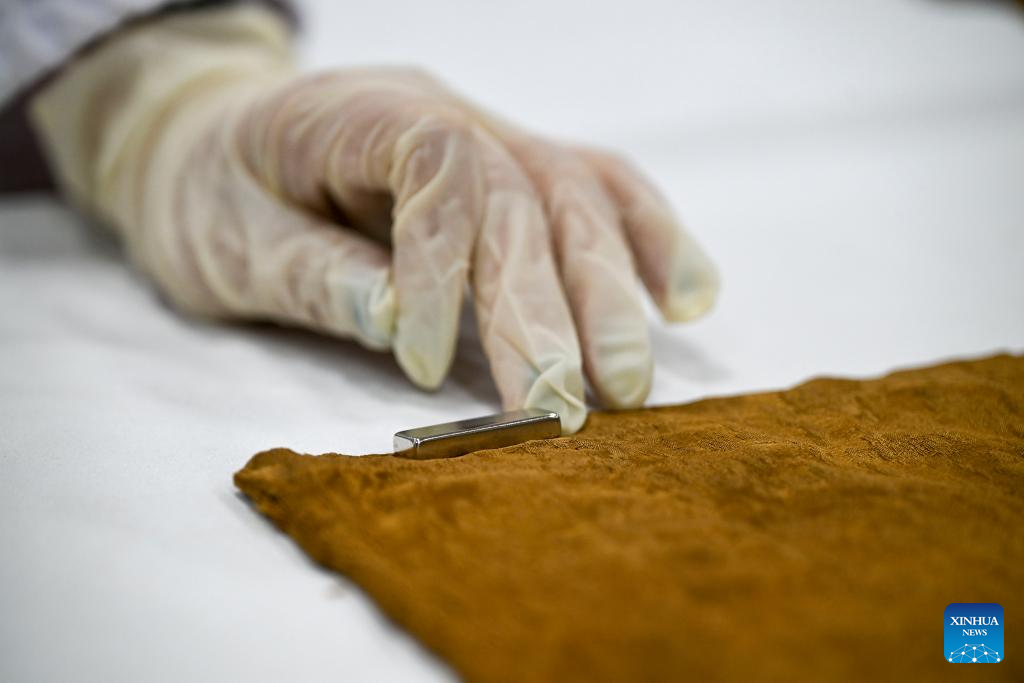 Pic story of silk restorers at Suzhou Silk Museum in China's Jiangsu