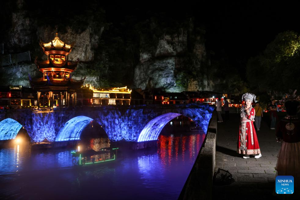 View of Zhenyuan ancient town in SW China