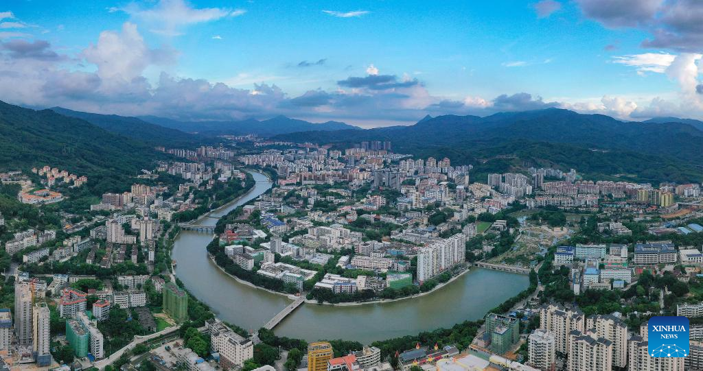 Scenery of Wuzhishan City in south China's Hainan