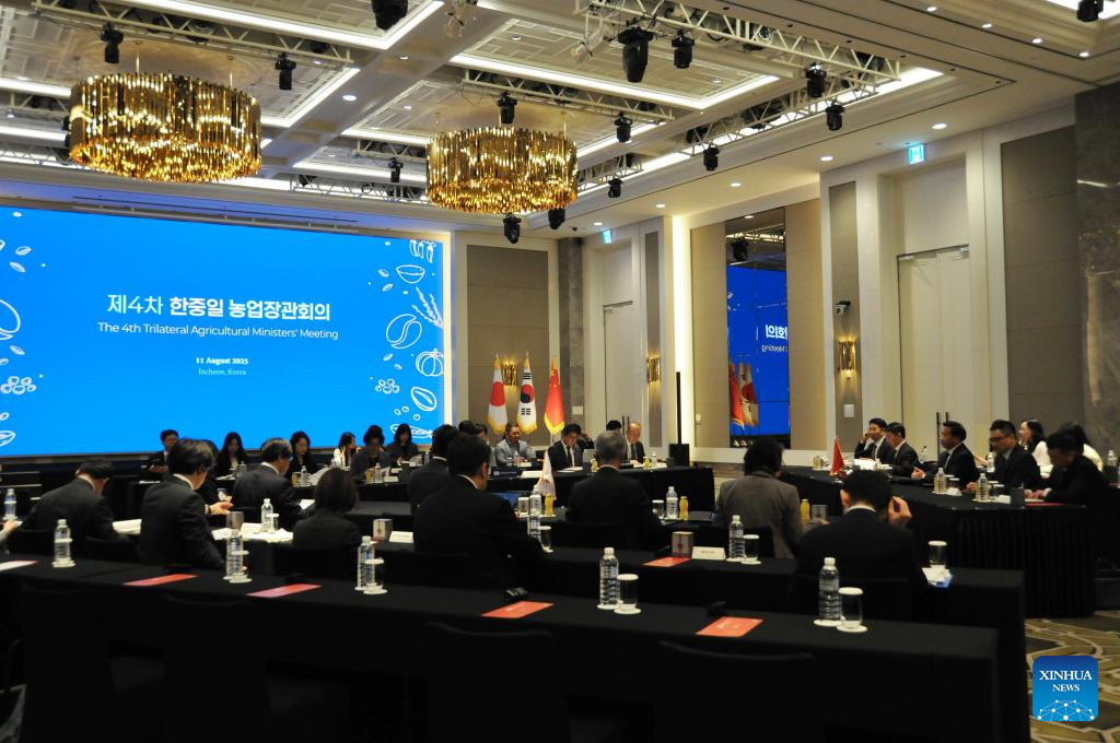 Agriculture ministers of China, S. Korea, Japan hold 4th trilateral meeting