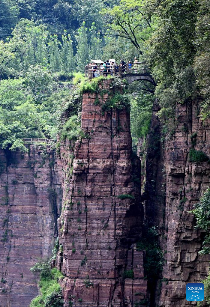 View of Wanxianshan scenic area in C China's Henan