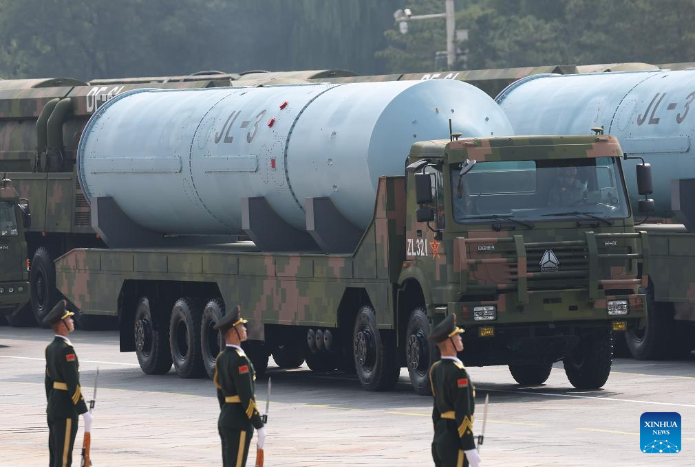 China unveils nuclear triad for first time in parade