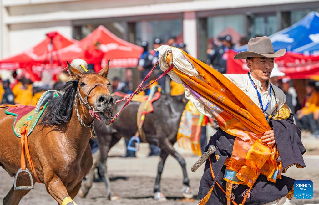 A glimpse of traditional horse racing festival in Nagqu, China's Xizang