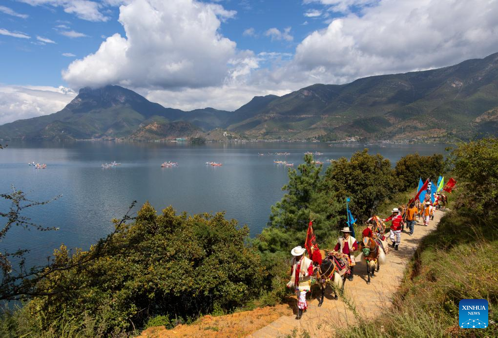 First mountain and lake circling festival of Lugu Lake kicks off in China's Sichuan