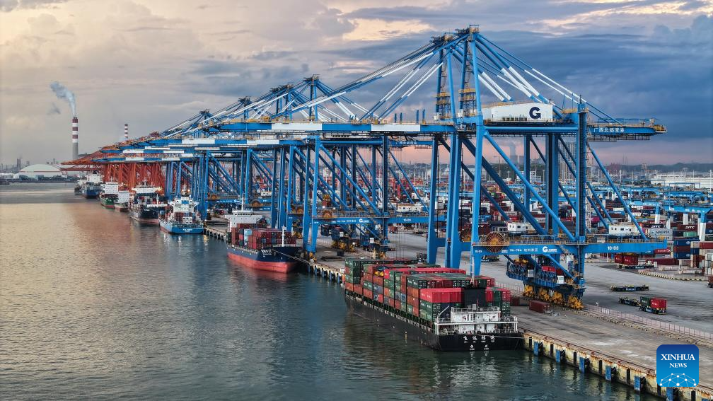 View of Qinzhou Port in China's Guangxi