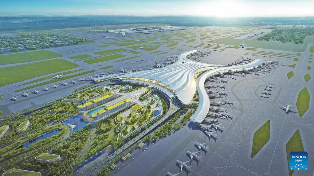 New terminal of Guangzhou Baiyun Int'l Airport largely completed in S China