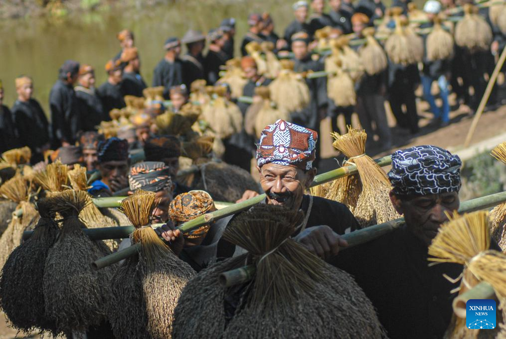 People celebrate Seren Taun in Sukabumi regency, Indonesia