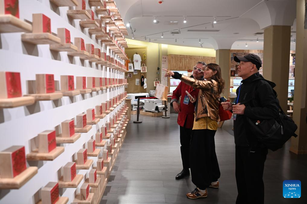 Int'l guests visit cultural landmarks in Dunhuang, China's Gansu