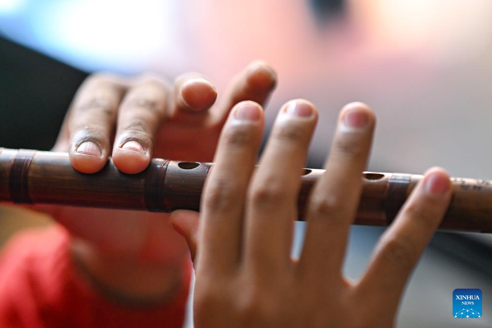 Music lights path for Xizang's first band composed of visually-impaired members