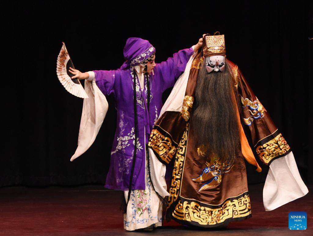 Actors perform in Qinqiang opera in Eisenstadt, Austria