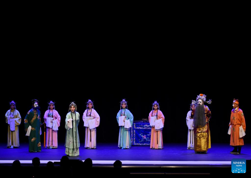 Actors perform in Qinqiang opera in Eisenstadt, Austria