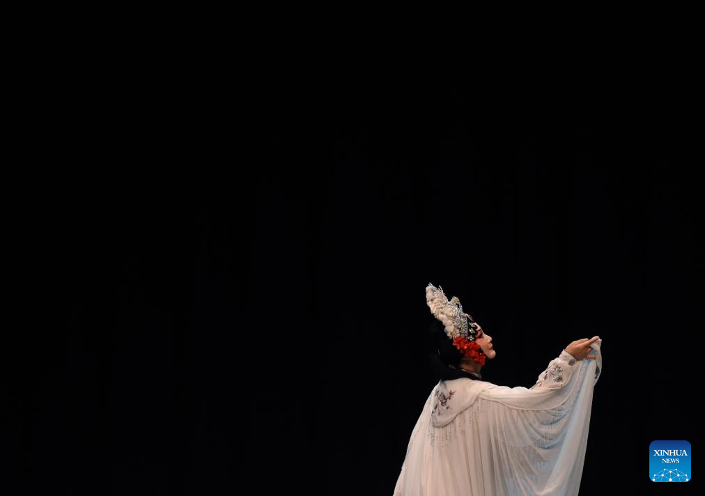 Actors perform in Qinqiang opera in Eisenstadt, Austria