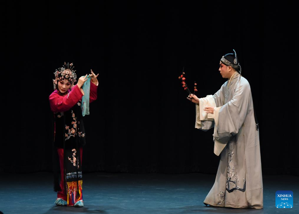 Actors perform in Qinqiang opera in Eisenstadt, Austria