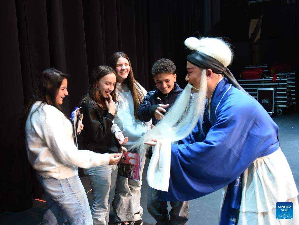 Actors perform in Qinqiang opera in Eisenstadt, Austria