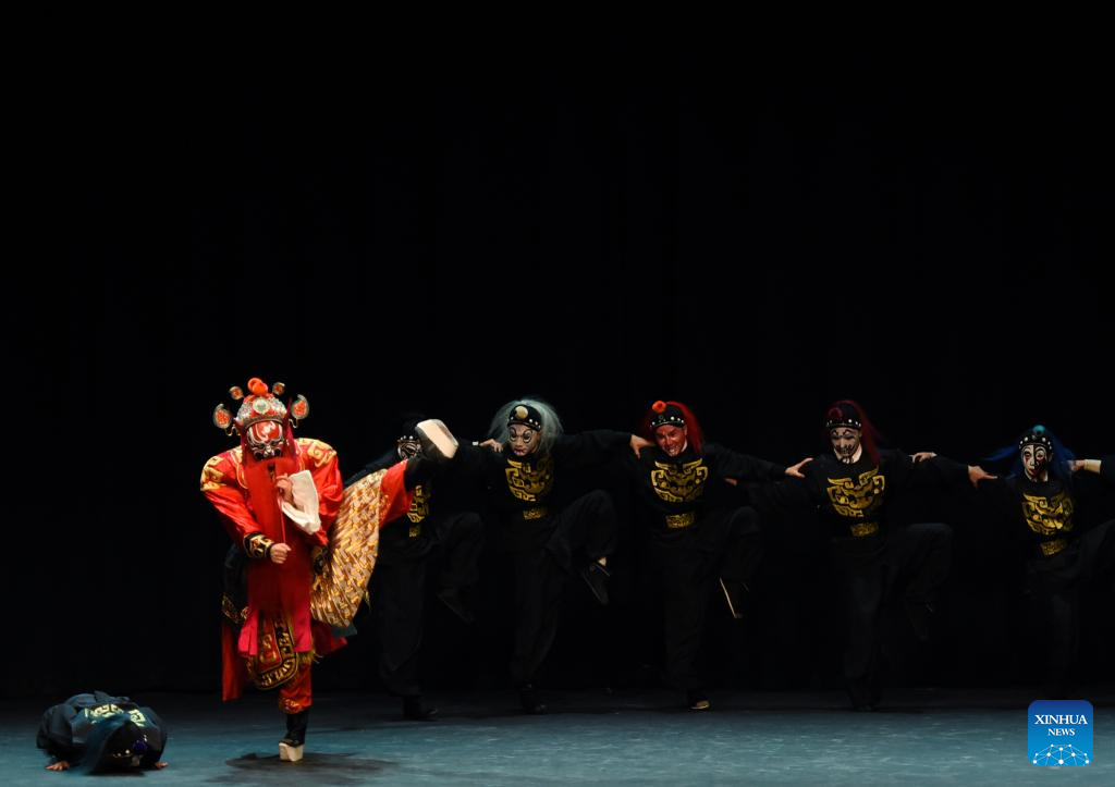 Actors perform in Qinqiang opera in Eisenstadt, Austria