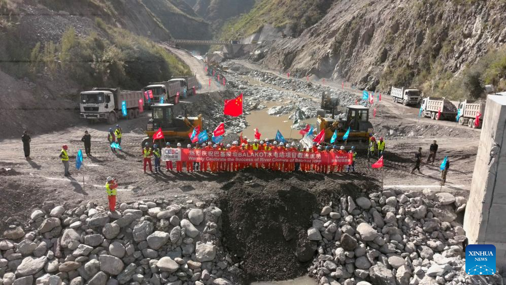 China-built Balakot Hydropower Project achieves river closure in NW Pakistan