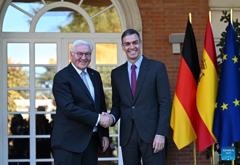 Spanish PM meets visiting German president in Madrid, Spain