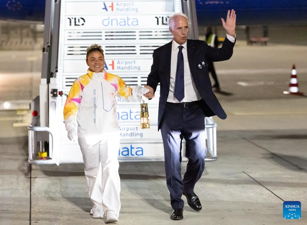 Olympic flame for 2026 Winter Games arrives in Italy