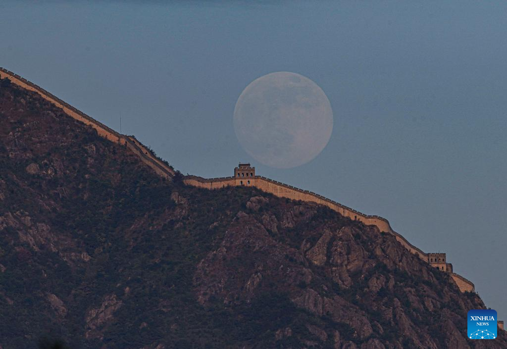 Full moon seen across China