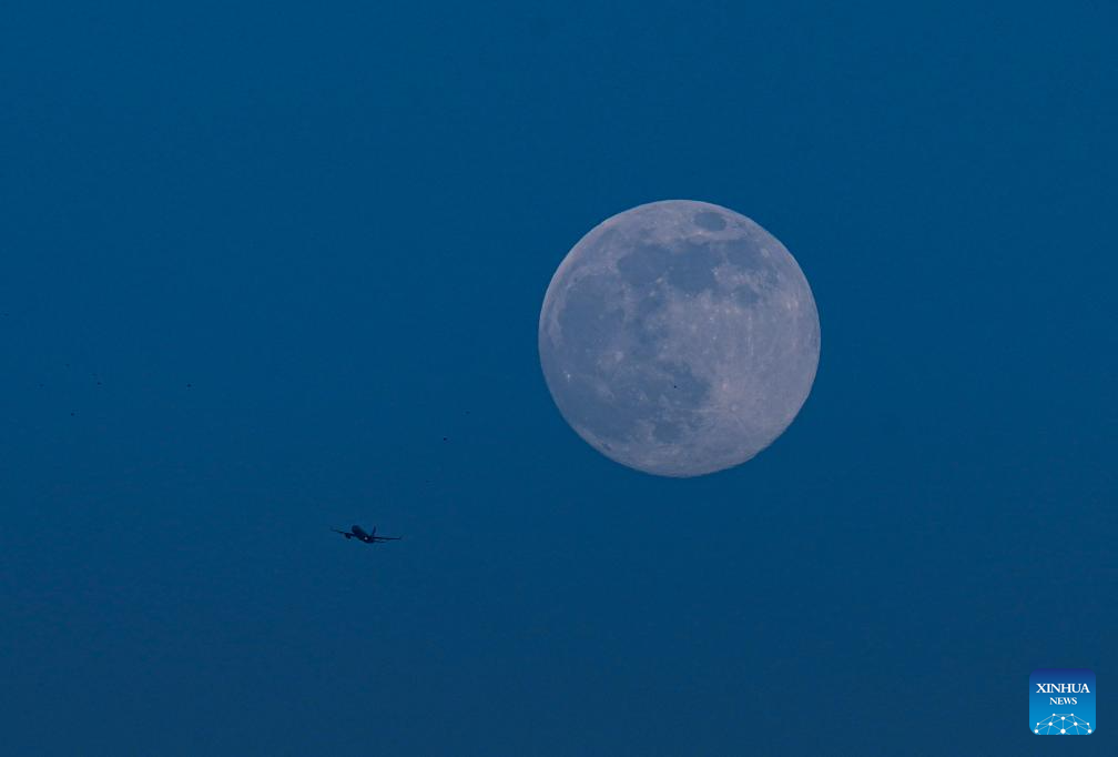 Full moon seen across China