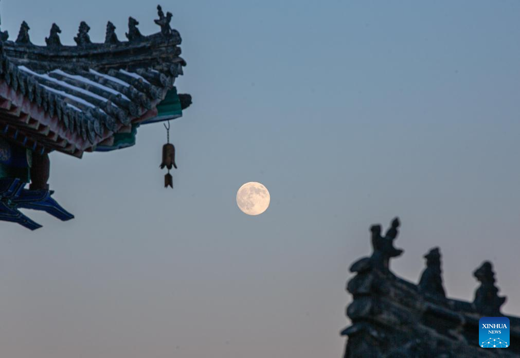 Full moon seen across China