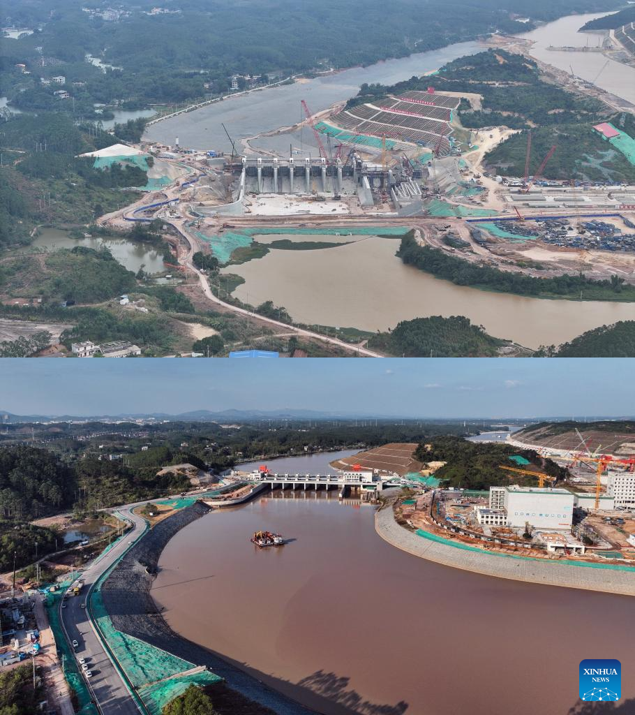 Construction of Pinglu Canal in China's Guangxi shows remarkable progress