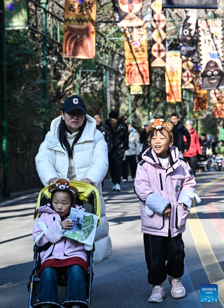 People enjoy New Year holiday across China