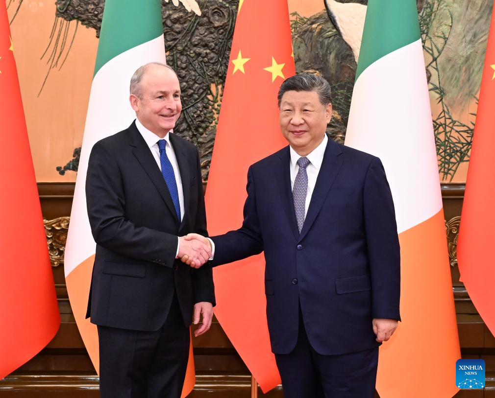 Xi meets Taoiseach of Ireland Micheal Martin