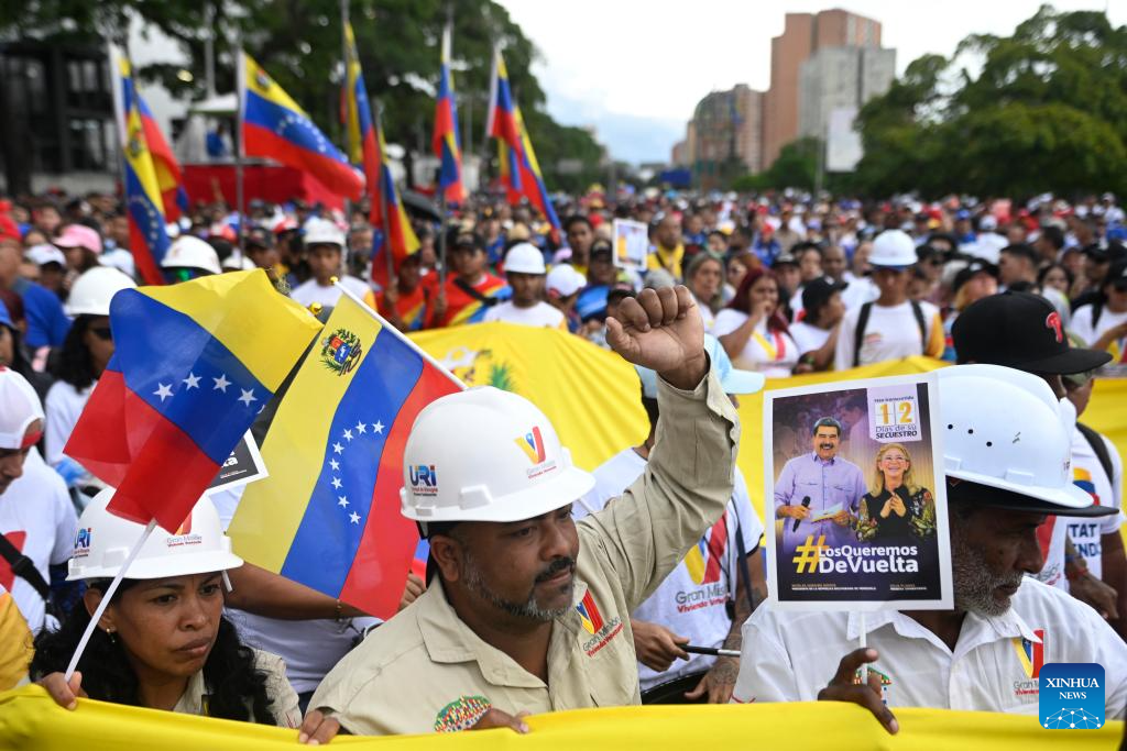 March held in Caracas demanding release of Maduro by U.S.