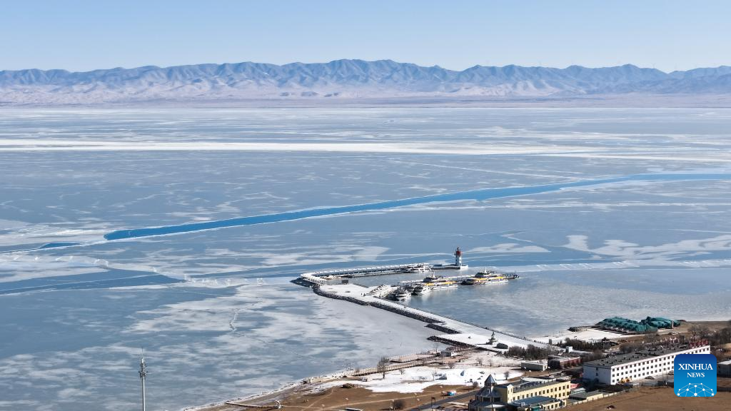 View of Qinghai Lake in NW China