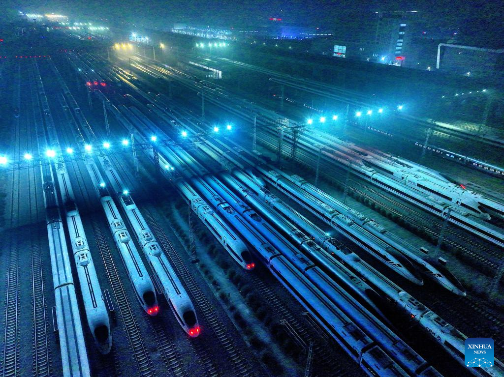 High-speed trains across China getting ready for upcoming Spring Festival travel rush