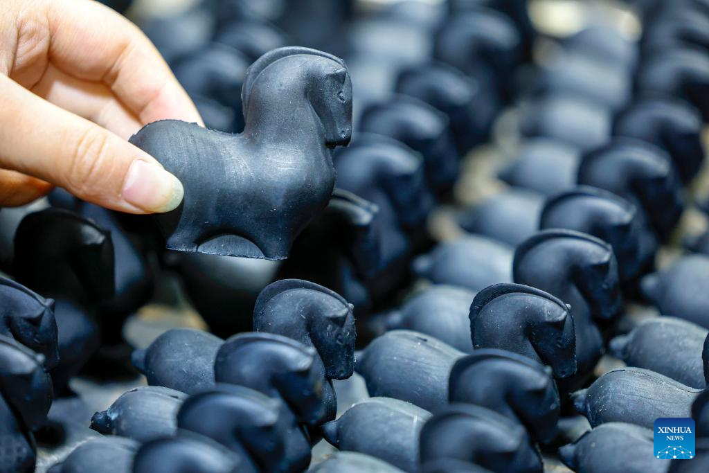 Shexian County in China's Anhui produces Hui ink sticks inspired by Chinese zodiac Year of Horse