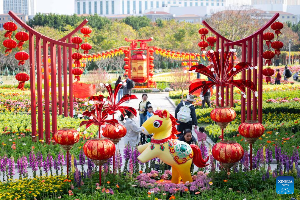 Flower exhibition held to celebrate upcoming Chinese New Year in Macao