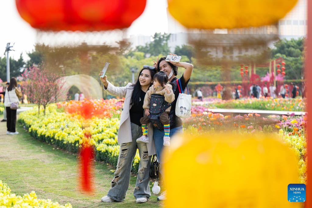 Flower exhibition held to celebrate upcoming Chinese New Year in Macao