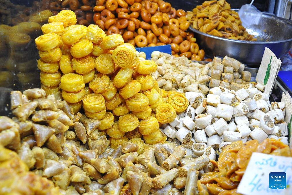 Various desserts provided during Ramadan in Tunis, Tunisia