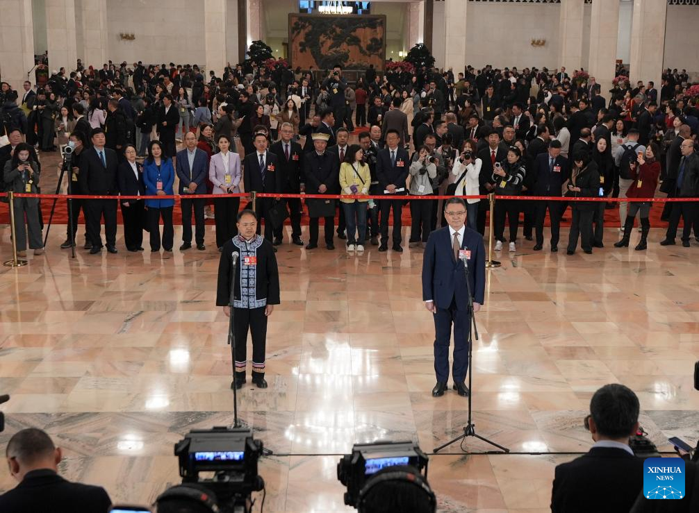 NPC deputies attend group interview ahead of annual session